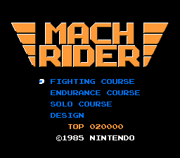 Mach Rider (Japan, USA) (Virtual Console)